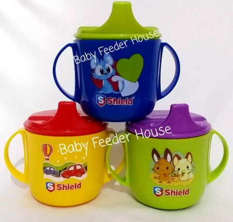 Baby feeding bottle cup.