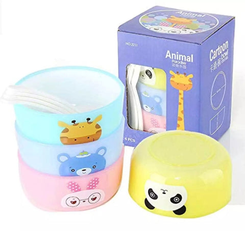 4 piece of animals paradise bowls set.