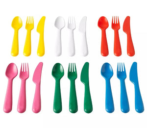 18 piece of cutlery set for kids.