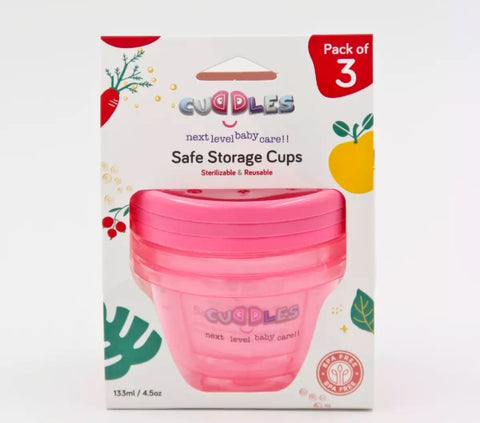 3 piece of Safe storage Cup.