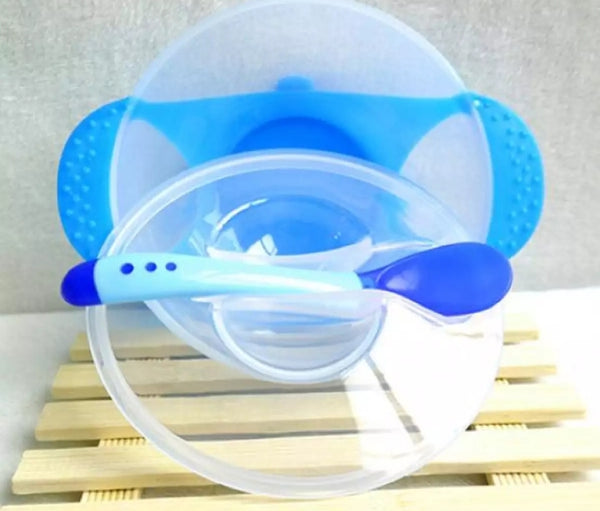 3 piece of baby bowls spoon set feeding bowl