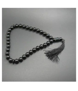 3 pieces Black Aqeeq tasbeeh with unique style.