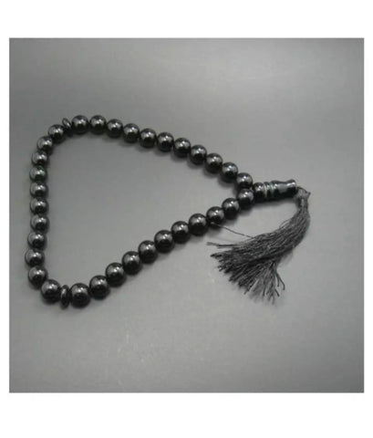 3 pieces Black Aqeeq tasbeeh with unique style.