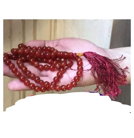 3 pieces Brown Aqeeq tasbeeh. Agata 100 beads.