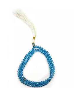 2 piece of Sky blue crystal 33 beads Tasbih.