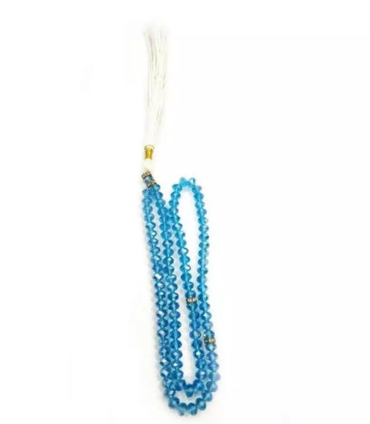2 piece of Sky blue crystal 33 beads Tasbih.