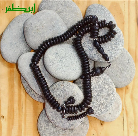 100 Rosary wooden beads black 12mm Tasbeeh.