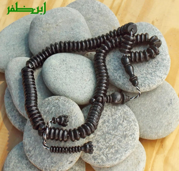 100 Rosary wooden beads black 12mm Tasbeeh.