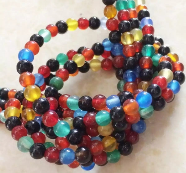 Multi Aqeeq . Agate 100 6 mm beads tasbeeh.