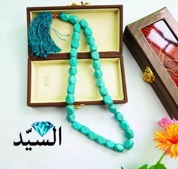 feroza diamond cut 33 full size beads tasbeeh.