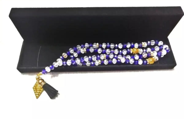 Multi color crystal tasbeeh for woman and man 99 beads.
