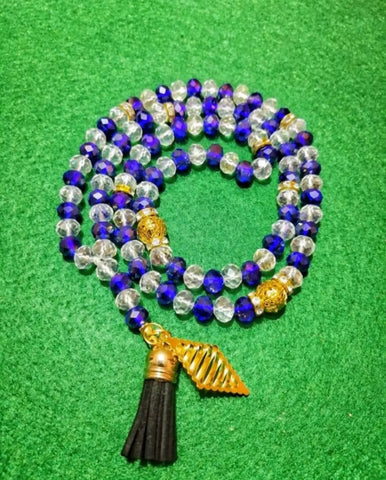 Multi color crystal tasbeeh for woman and man 99 beads.