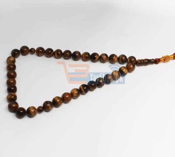 Original tiger stone 33 beads 10mm natural tiger stone tasbeeh.