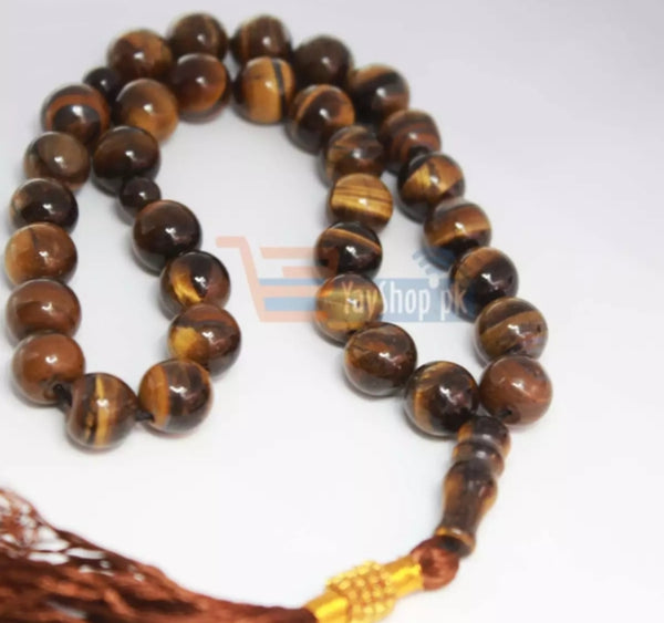 Original tiger stone 33 beads 10mm natural tiger stone tasbeeh.