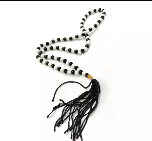 2 piece of beautiful tasbeeh deep Black & White.
