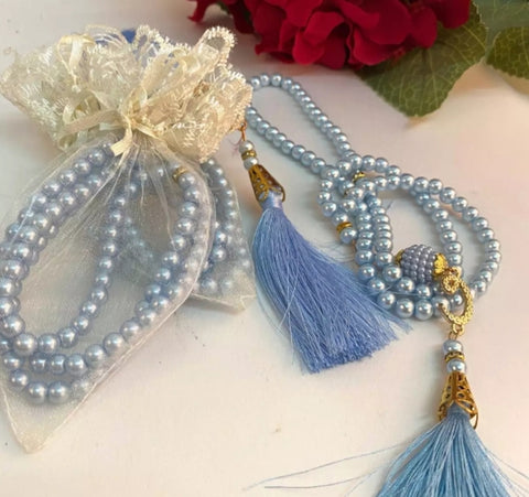 Tasbeeh blue pearl - praying tasbeeh 99 beads.