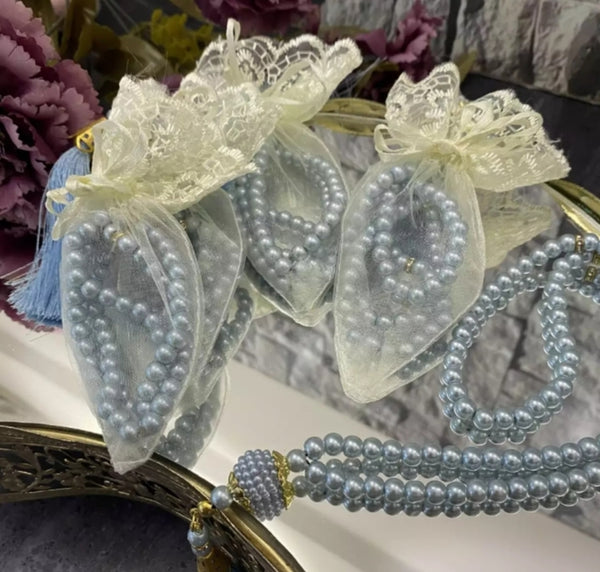 Tasbeeh blue pearl - praying tasbeeh 99 beads.