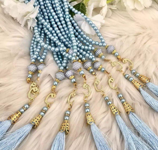 Tasbeeh blue pearl - praying tasbeeh 99 beads.