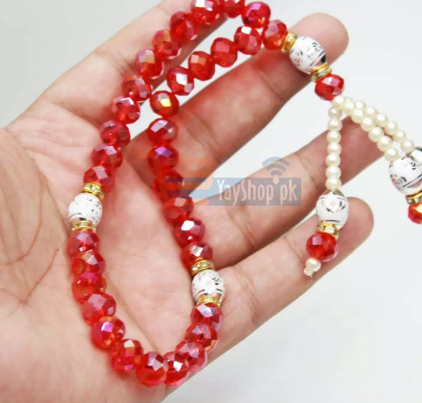 3 pieces Elegant crystal tasbeeh. 33 muslim praying beads.