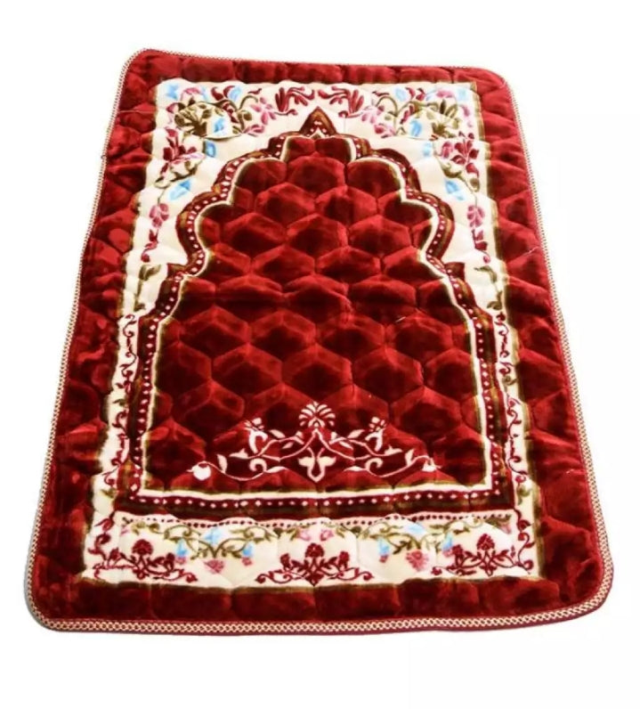 praying Mat Maroon velvet with foam Jai namaz.