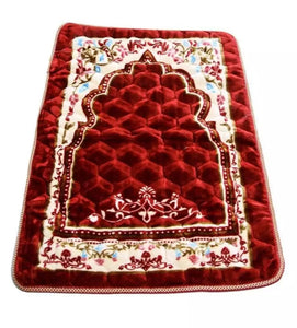 praying Mat Maroon velvet with foam Jai namaz.