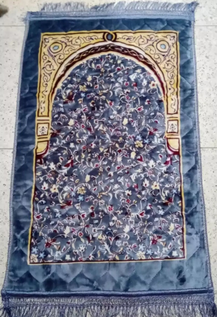 Praying Mat with Gray color Jai namaz.