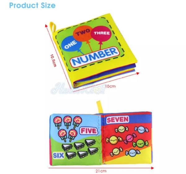6 piece of baby cloth book early learning.
