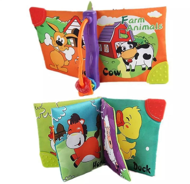Soft cloth books early cognitive development teacher.