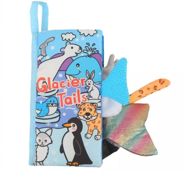 Soft baby cloth activity crinkle The Animals tails books.