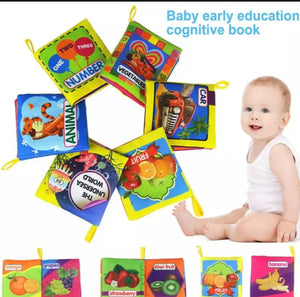 Baby cloth books early education Animal undersea number fruit vegetables theme books.