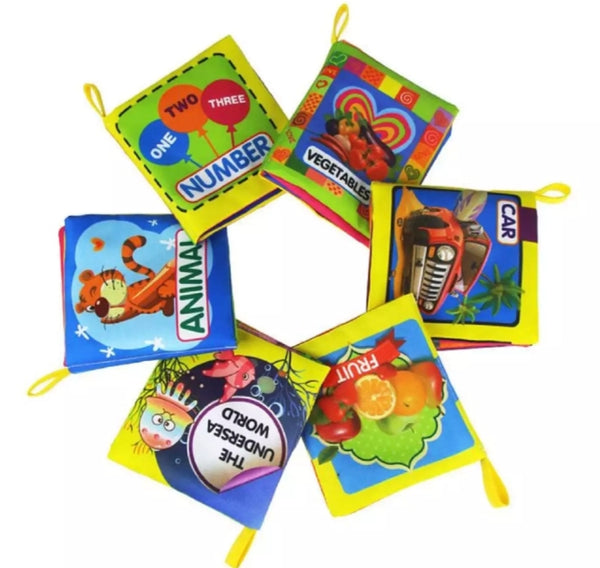 Baby cloth books early education Animal undersea number fruit vegetables theme books.