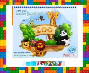 Kids Magic water animal coloring book.