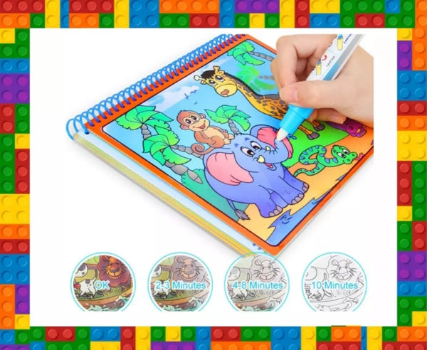 Kids Magic water animal coloring book.