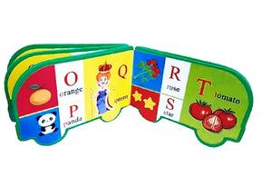 Vehicle shaped foam books. Alphabet and Number.