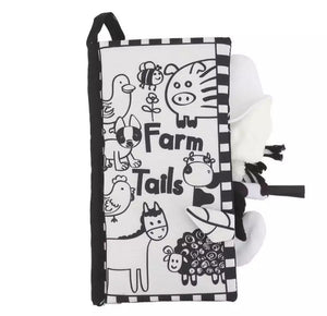 Baby early education toy black and white puzzle tail cloth book.