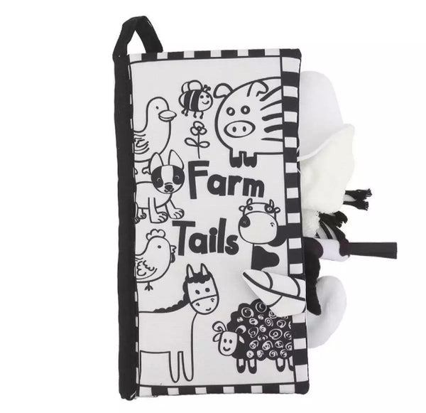 Baby early education toy black and white puzzle tail cloth book.