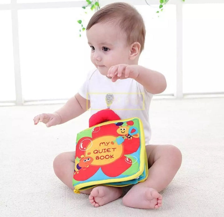 12 piece of soft cloth baby book, Rustle sound education.