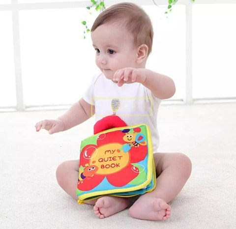 12 piece of soft cloth baby book, Rustle sound education.