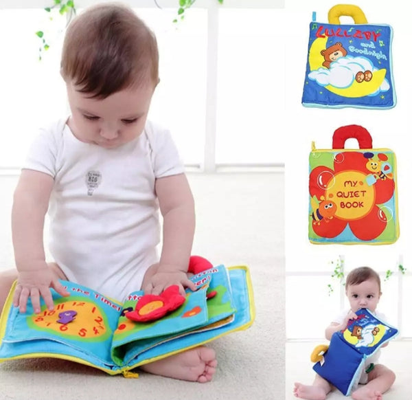 12 piece of soft cloth baby book, Rustle sound education.