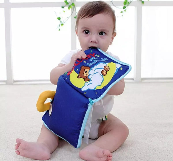 12 piece of soft cloth baby book, Rustle sound education.