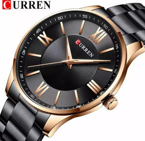 CURREN stainless steel simple and classic thin business watch with box.