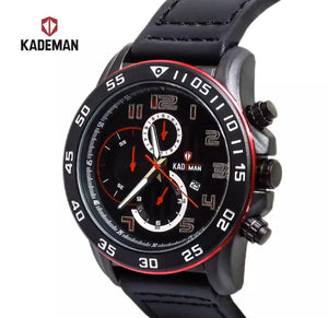 KADEMAN Leather straps waterproof watch.