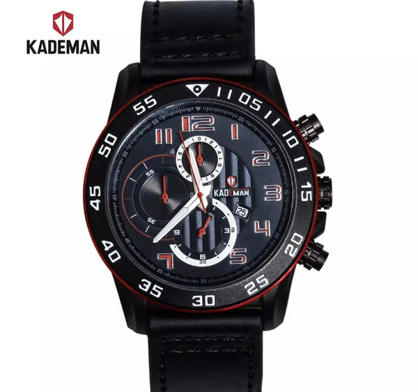 KADEMAN Leather straps waterproof watch.