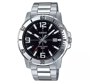 Casio, stainless steel write watch.