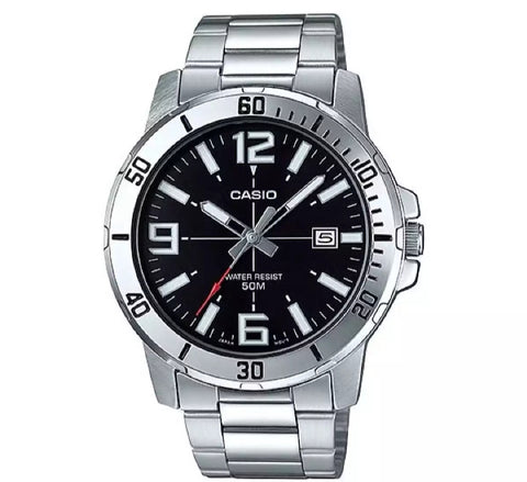 Casio, stainless steel write watch.