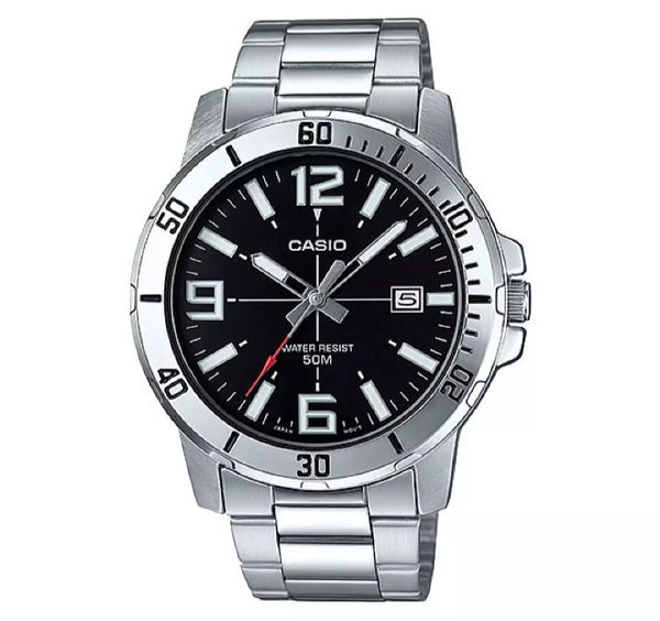 Casio, stainless steel write watch.