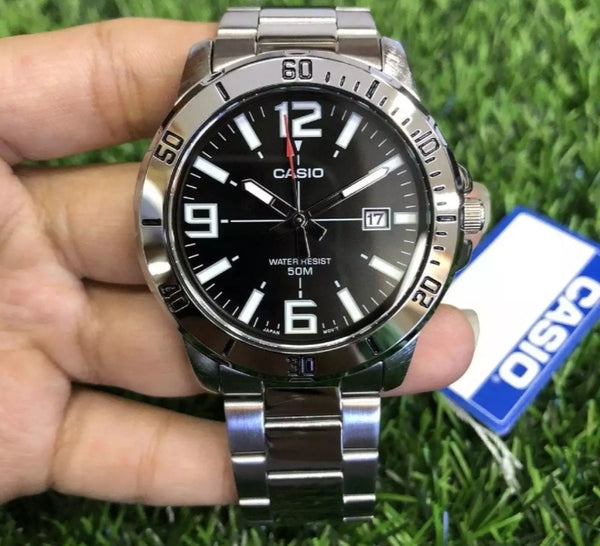 Casio, stainless steel write watch.