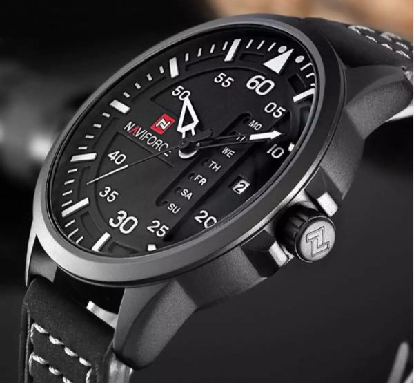 Luxury brand new Naviforce watch with Day and date.