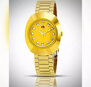 Steel body golden wrist watch for Man.