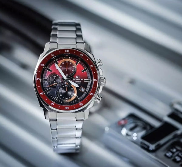 Casio Edifice EFV- 600 D stainless steel watch.